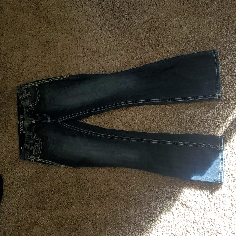 Rock & Roll Cowgirl bootcut size 27 bling jeans never worn